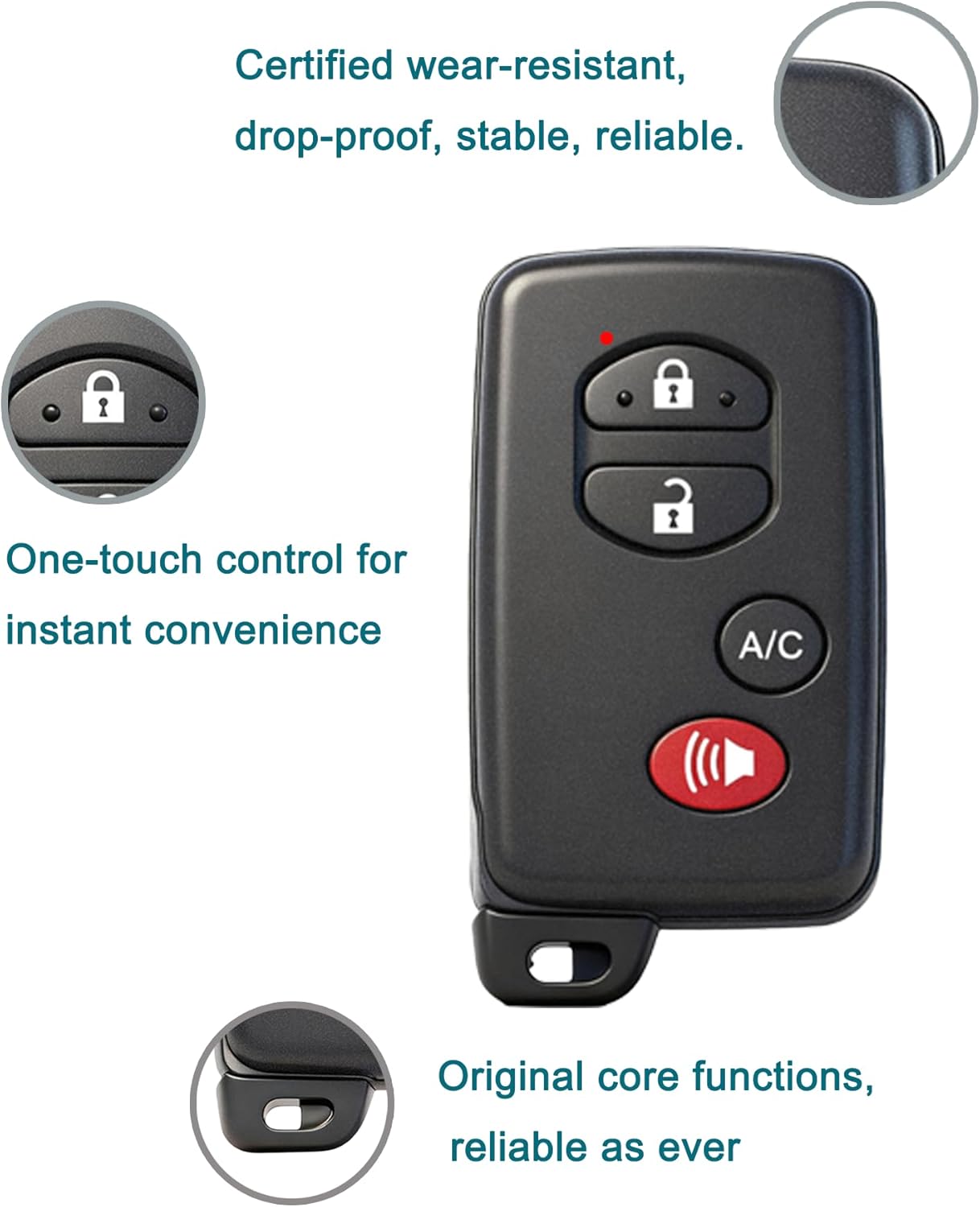 Smart Key Fob for Prius, FengRKey Remote Control Key Fob Compatible with Toyota Prius 2010-2015 HYQ14ACX 271451-5290 89904-47150
