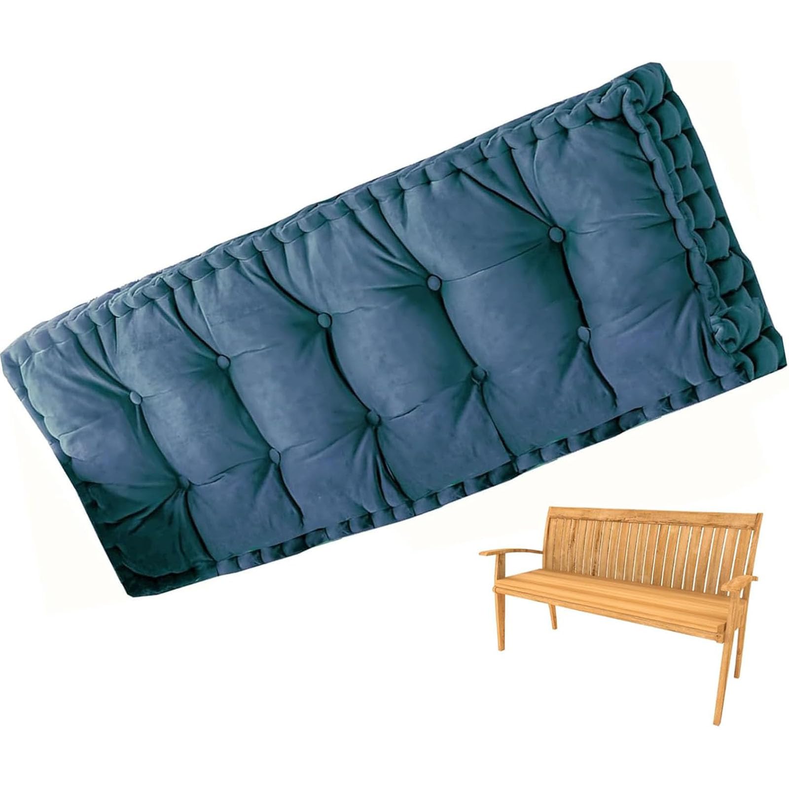 Cojín para exteriores 120x40 cm acolchado para evitar fatiga en columpios