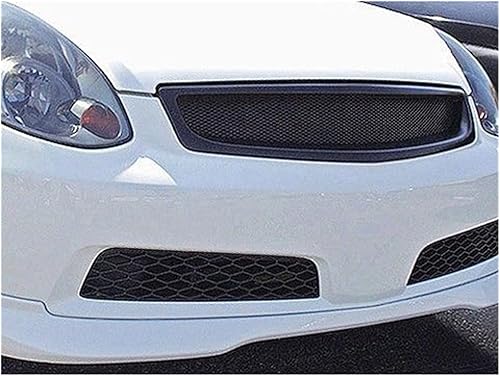 Miniatura 3 de Cubierta de parachoques delantero, accesorios de parrilla de fibra de carbono, compatible con Infiniti G G35, compatible con Nissan Skyline 2005