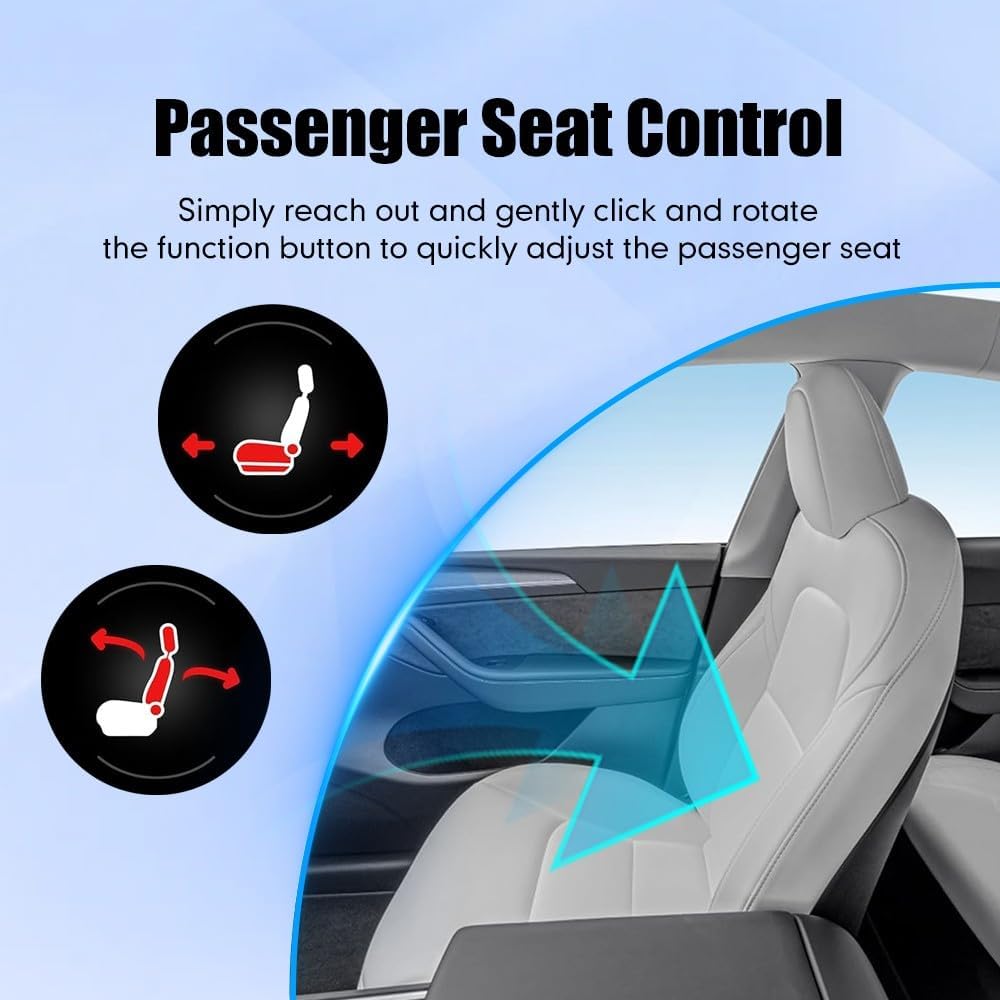 KUNFINE Intelligent Center Control Expansion Dock Station for Tesla Model Y 2021-2024/Model 3 2021 2022 2024 LCD Physical Button Knob Mutifunctional Shortcut Key Mutil USB & Type C Charger Port