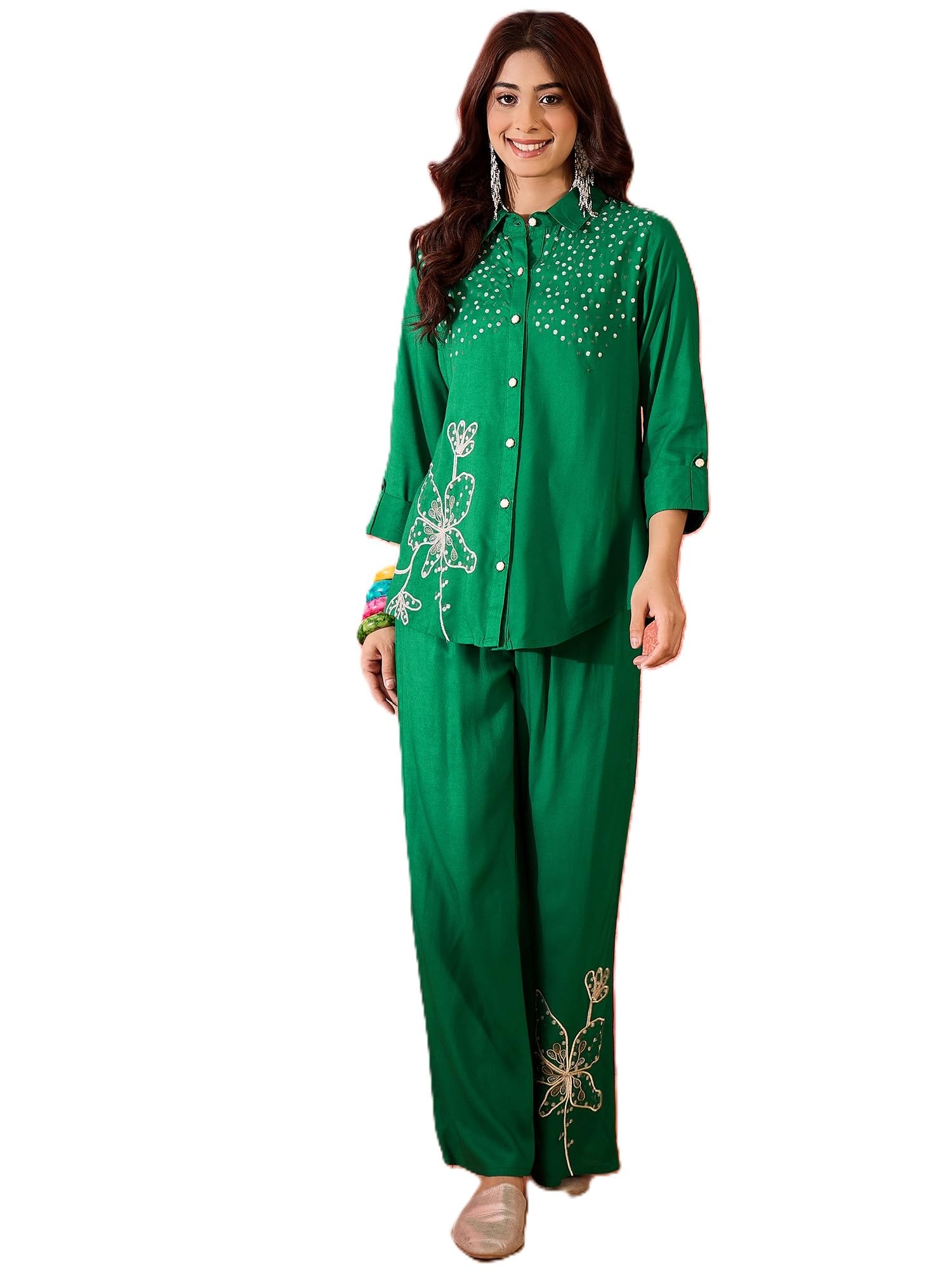 daylist Embroidered Shirt & Trousers Co-Ord Set-picture-34
