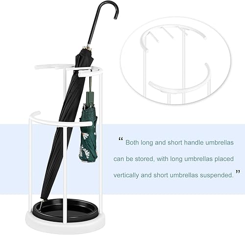 Miniatura 2 de Soporte para paraguas, soporte para paraguas con bandeja de goteo extraíble, capacidad para paraguas, organizador de entrada, soporte para paraguas