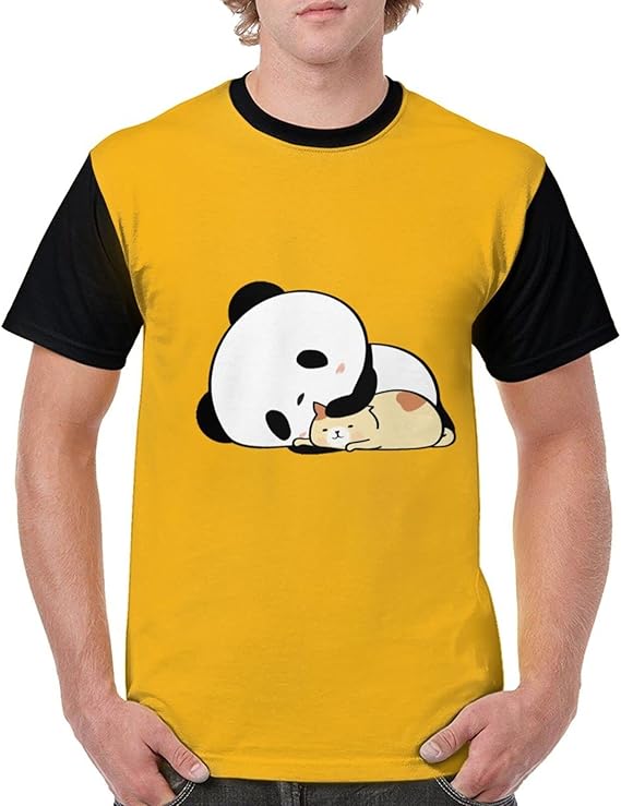 Amazon Co Jp かわいいパンダ 1 メンズ 半袖 Tシャツ 簡約 丸首の上着 半袖 Tシャツ 吸汗速乾 通気性 丸襟tシャツ 日常用 青少年 夏服 ショートスリーブトップス ポロシャツティーシャツ ファッション