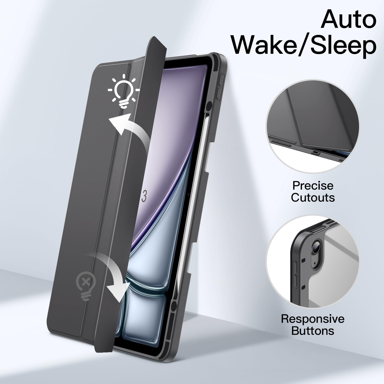 JETech Custodia per iPad Mini 4, Cover con Auto Svegliati/Sonno (Rosso