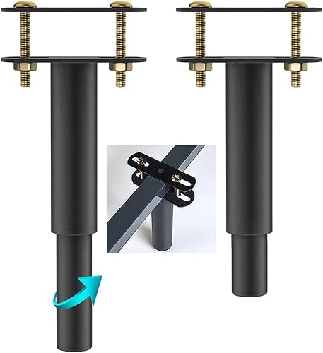 Hovico 2 patas de soporte central de metal de altura ajustable, patas de gabinete de muebles de sofá cama, patas de acero extra duraderas adecuadas