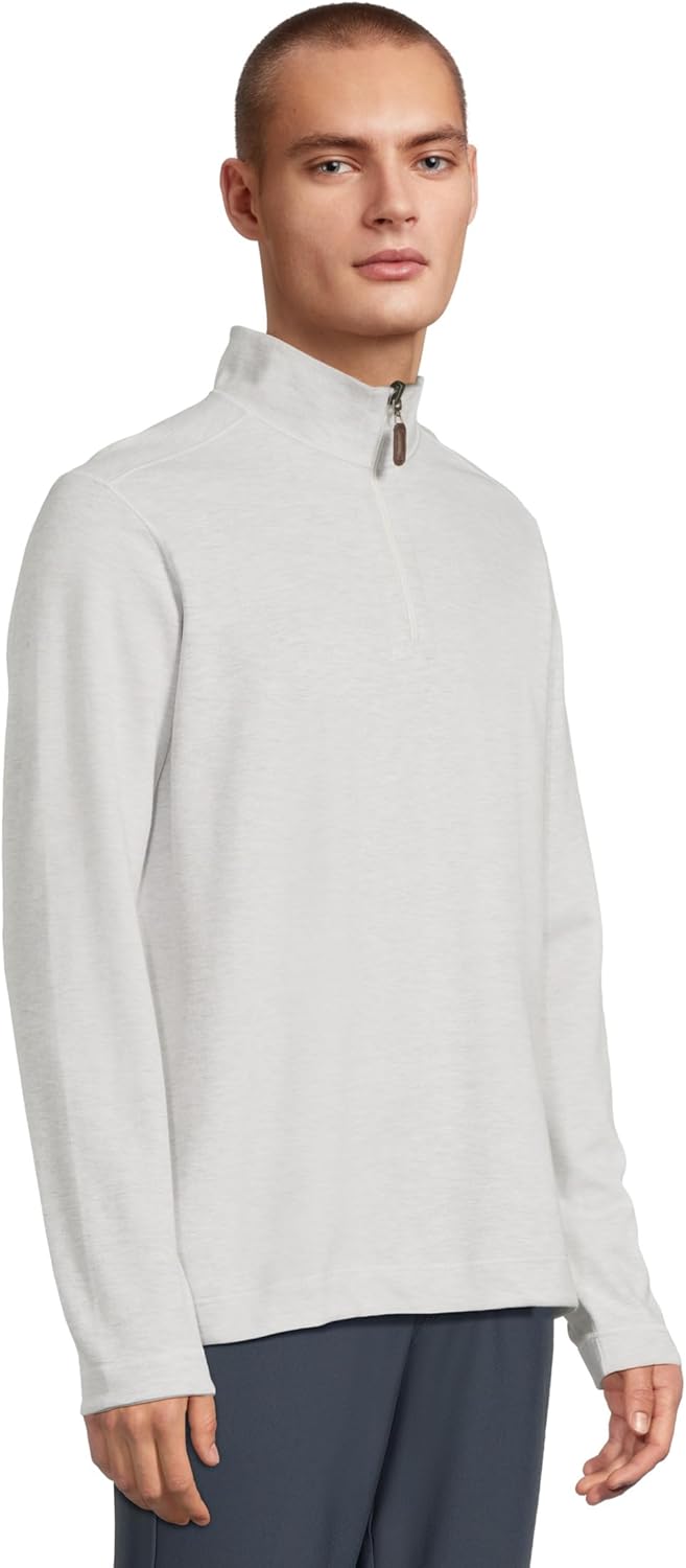 Johnston & Murphy Men's Reversible Solid Quarter-zip