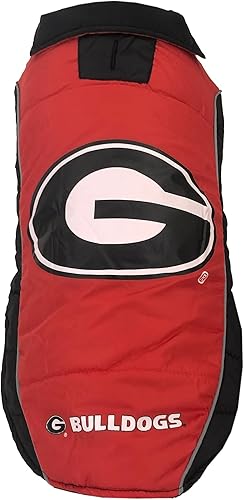 Miniatura 5 de Pets First University of Georgia - Chaleco acolchado para perros, talla M