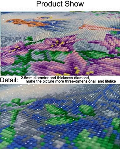 Jttxiu 5D DIY Diamond Art Painting Kit Full Drill, Colorful Diamond Art Craft Crystal Embroidery Cross Stitch Pictures Paintings by Numbers for Kids Adults Gifts Home Wall Decoration - Mermaid2