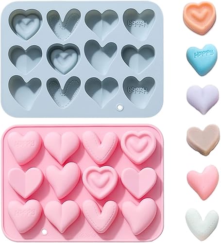 Moldes de silicona antiadherentes para el día de San Valentín, para decoración de pasteles, herramienta pequeña de arcilla de jabón, bandeja de