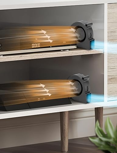 Miniatura 5 de Ventilador USB de 1.969 in x 0.591 in, paquete de 2 ventiladores de jaula de ardilla de 5 V con velocidad variable para enfriar, impresora 3D,