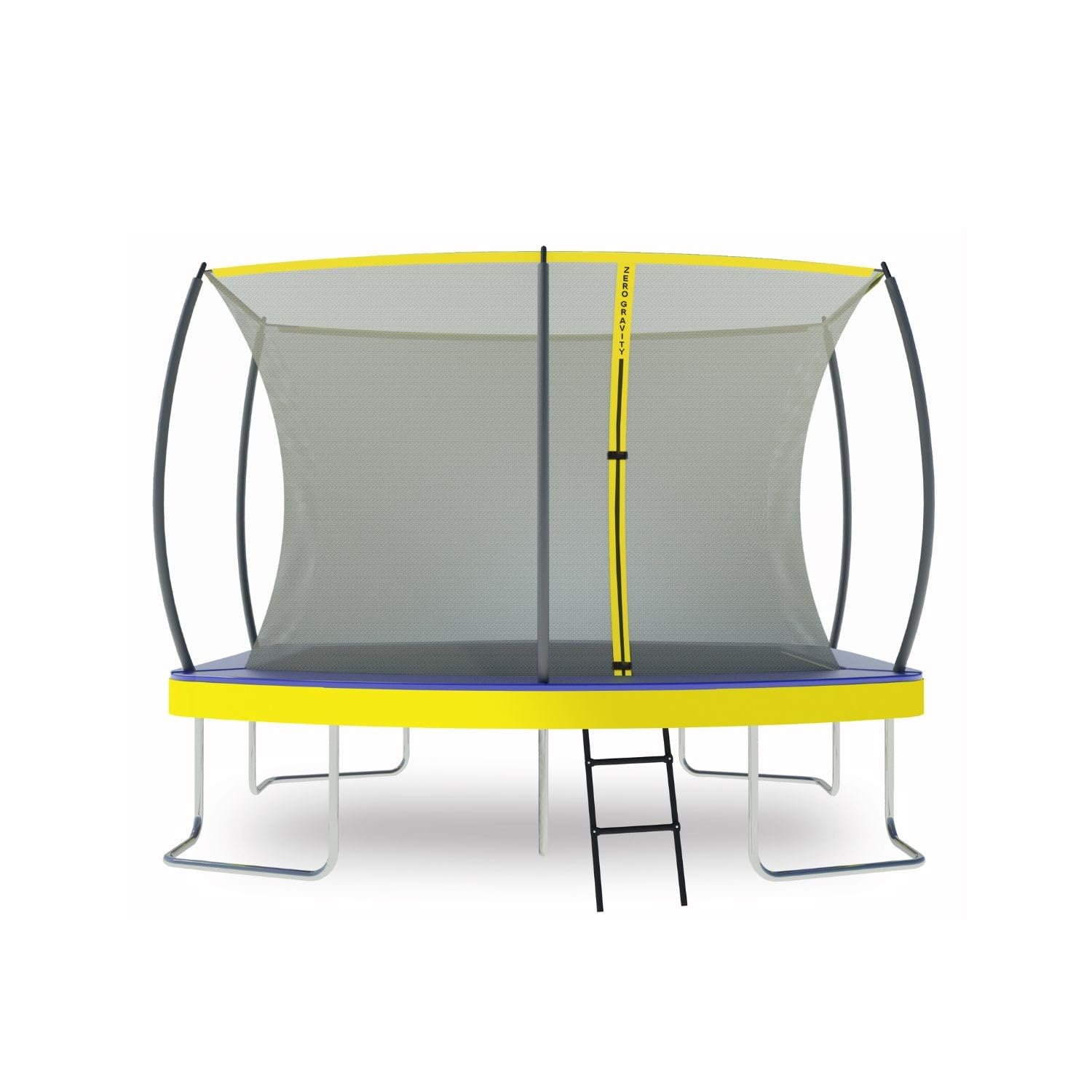 ZERO GRAVITY Ultima 5 Rectangular Barrel Trampoline in 3 Sizes. High Specification with Safety Enclosure Netting and Ladder