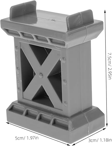 Miniatura 2 de Muelle de tren de madera, 6 Uds. Muelle de tren de madera Puente de pista de tren de madera Soportes para niños Juguete de madera para tren Soporte