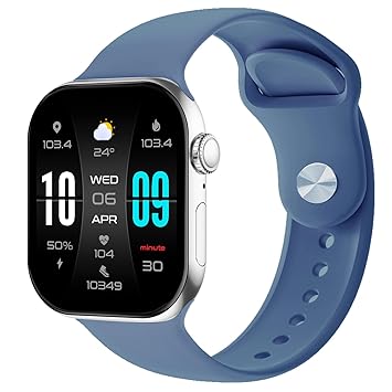 Fire-Boltt Ring X Smartwatch 2.01” Display with Always On Display, Bluetooth Calling, Wireless Charging, AI Voice Assistant, 100+ Sports Modes, Health Suite, 500+ Watchfaces (Blue S) - image, photos