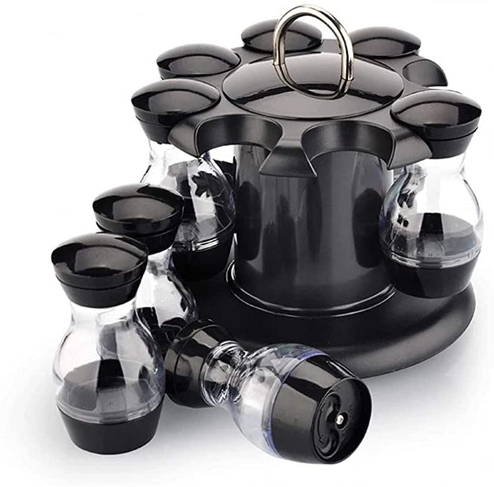 SDFdcgjSR Seasoning jars, Household Multifunctional Storage Rotary Seasoning Kitchen Spice Rack