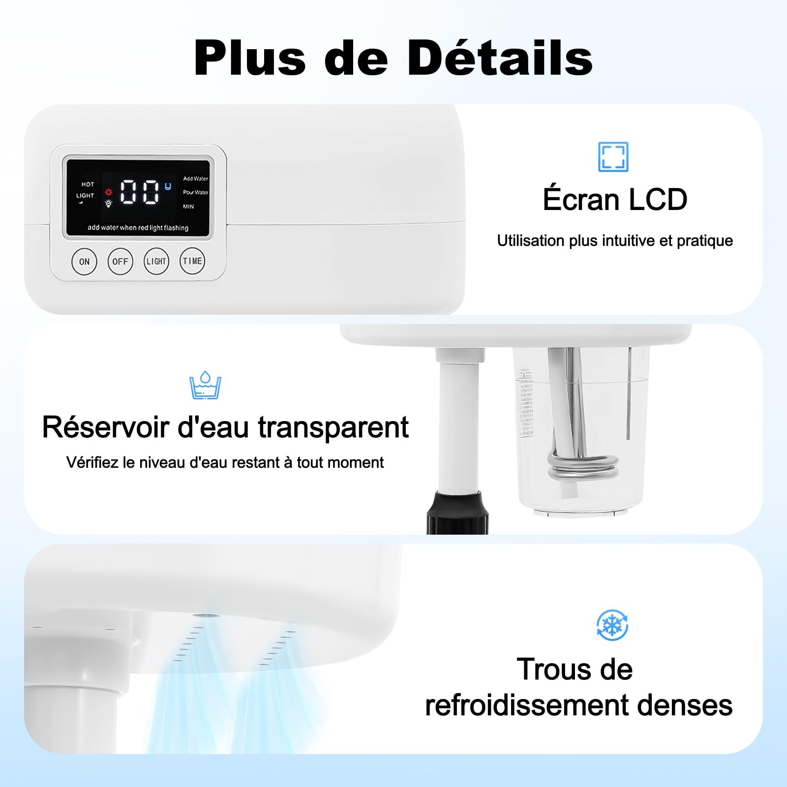 Cuiseur Vaporise Facial Professionnel, 42 °C Cuiseur Vapeur Visage Multifonctionnel Brumisateur Hydratante Eau avec 360 ° Buse Pivotante, Vapozone Esthétique pour Salon et Usage Domestique