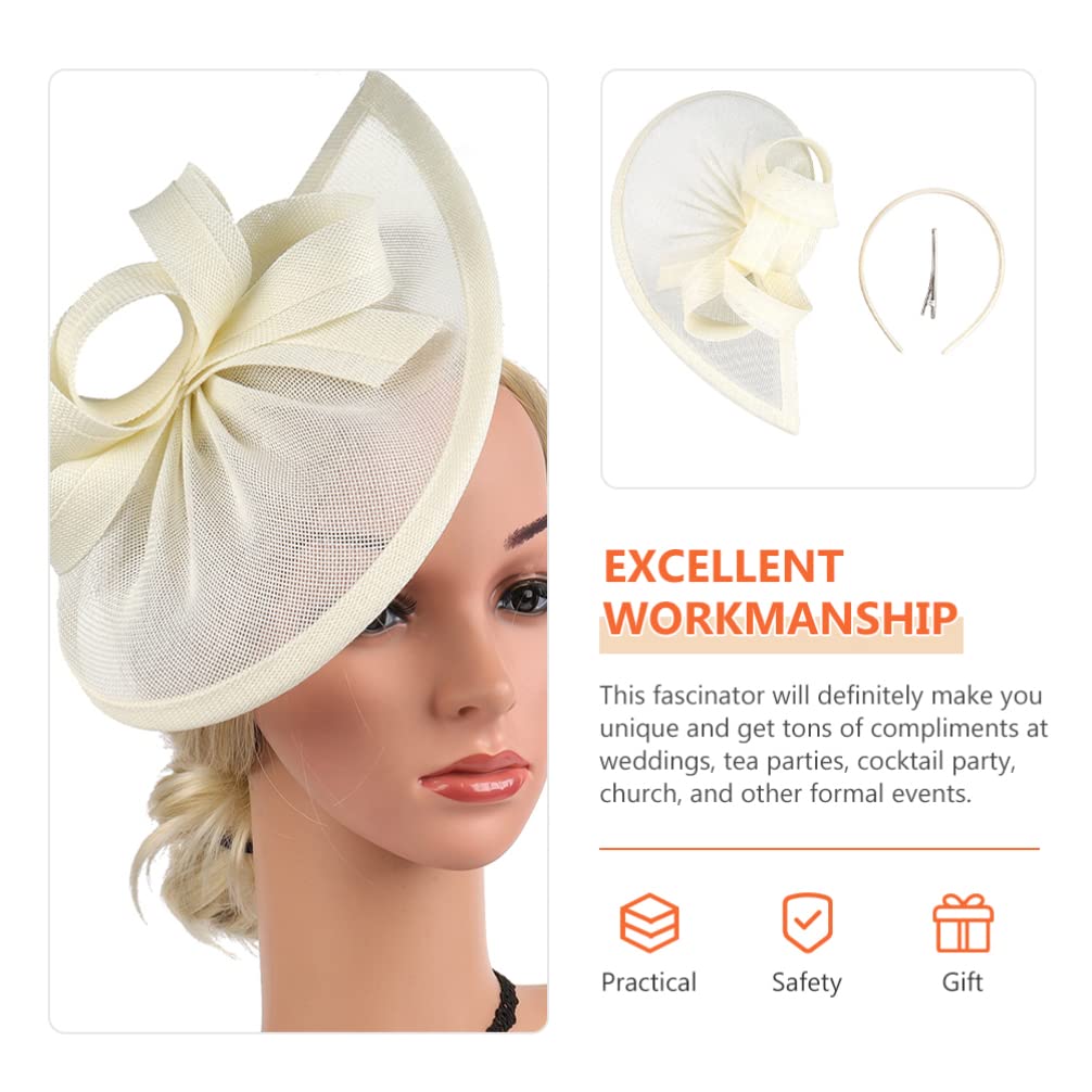 LALAFINA Eleganter Retro Fascinator Zylinderhut Damen Haarclip Leichtes Material Einheitsgröße Kopfschmuck Für Hochzeit Teeparty Cocktailveranstaltungen