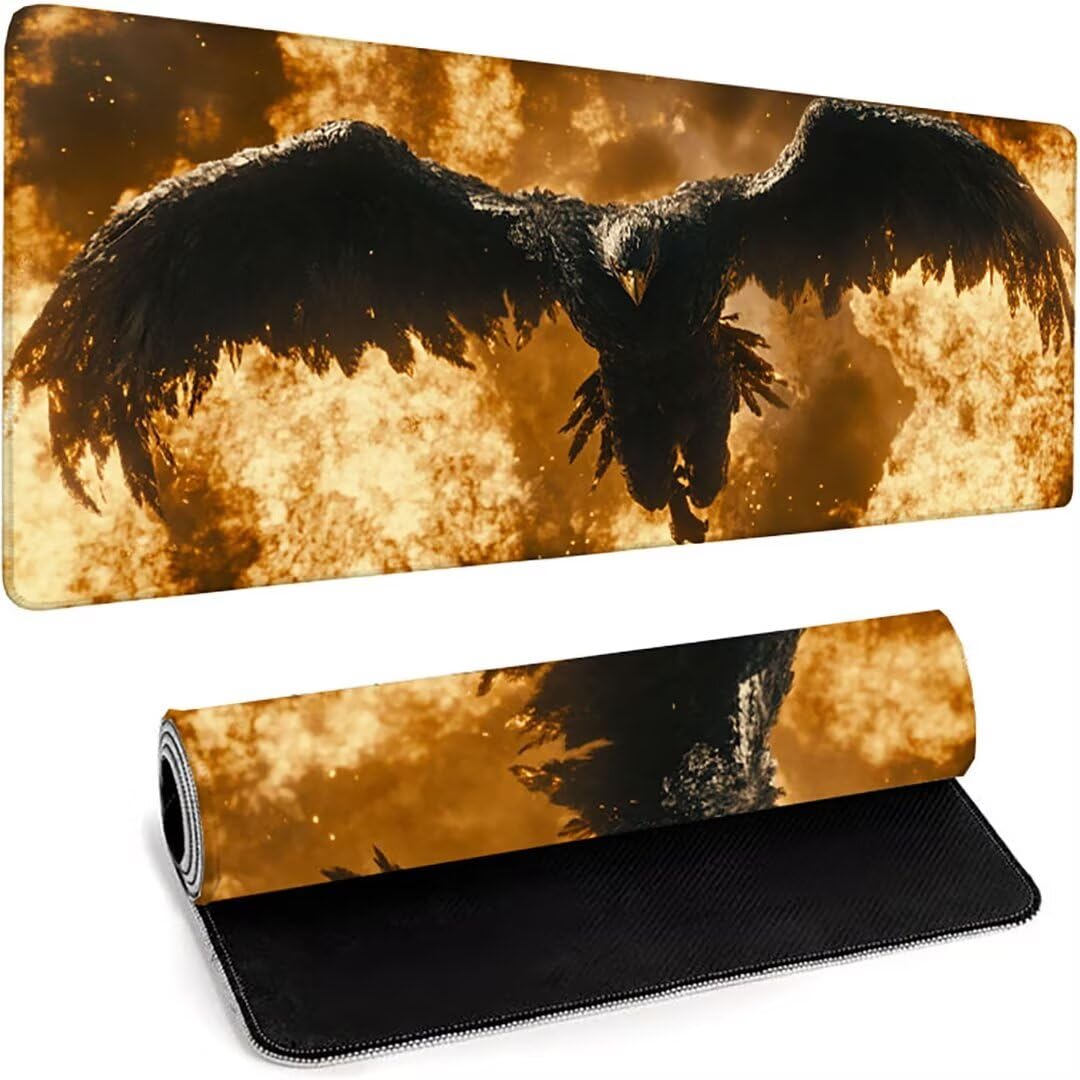 Podkładka pod mysz, mata dekoracyjna na biurko, duża gamingowa do klawiatury komputerowej, laptopa, podkładki pod mysz na biurko dom dziewczyna (1200 x 600 x 3 mm) - z przeszytą gumową podstawą dla