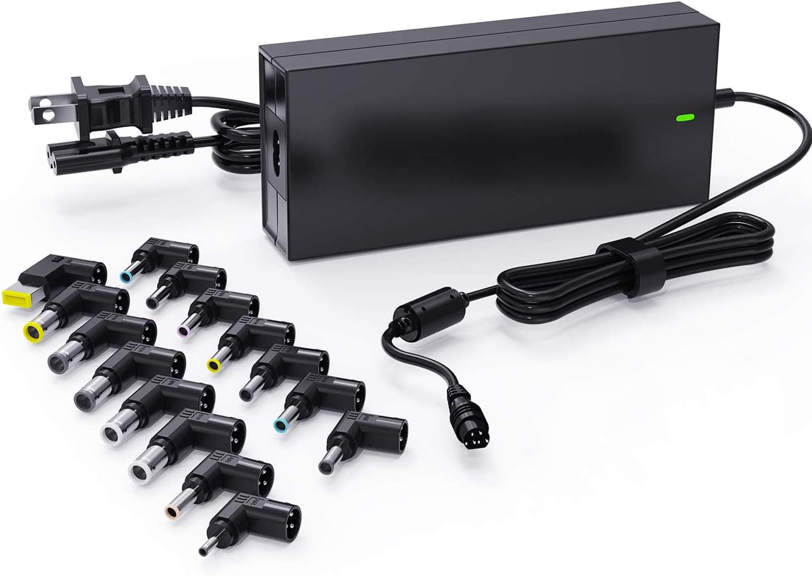 90W Universal Portable Laptop Charger 15-20V with Multi Tips for HP Dell Asus Lenovo Acer LG JBL IBM Samsung Toshiba Sony Fujitsu Gateway Notebook Ultrabook Power Adapter (Automatic Voltage, 15 Tips)