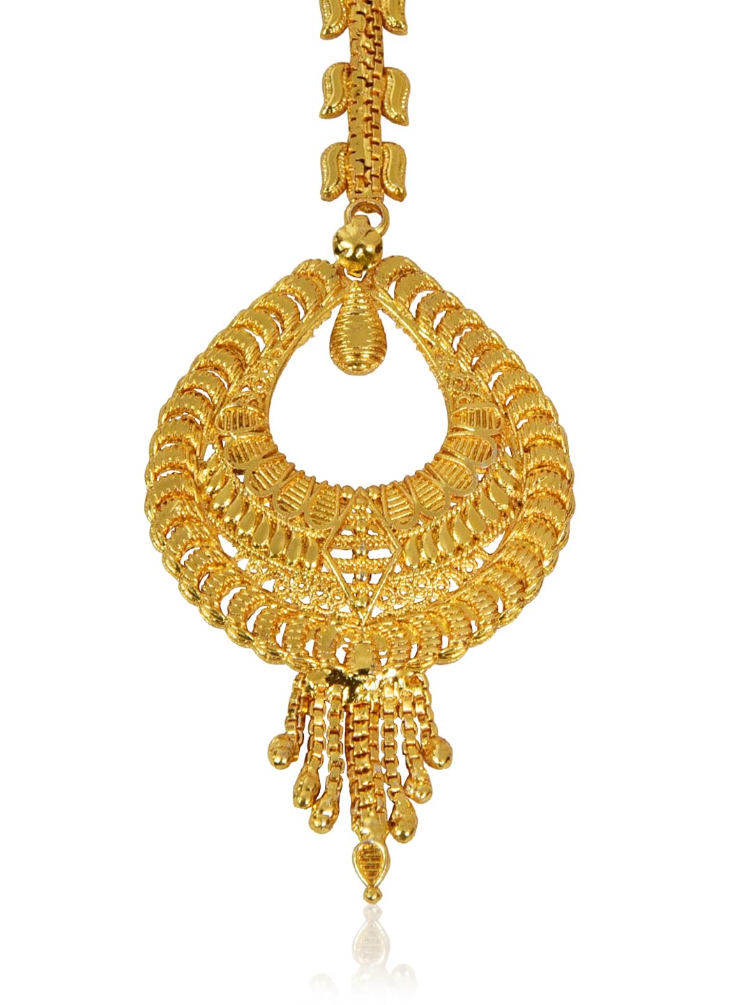 Traditional Gold Plated Simple Elegant Bridal Maangtikka for Women & Girls-image-14