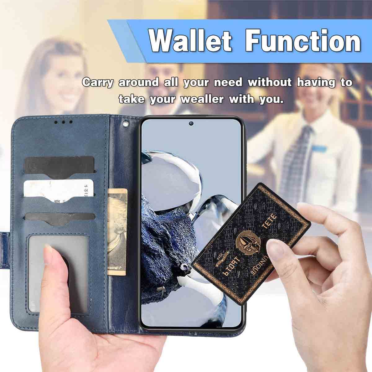 HAOYE Leather Folio Cover per Honor X8a Cover, PU + TPU