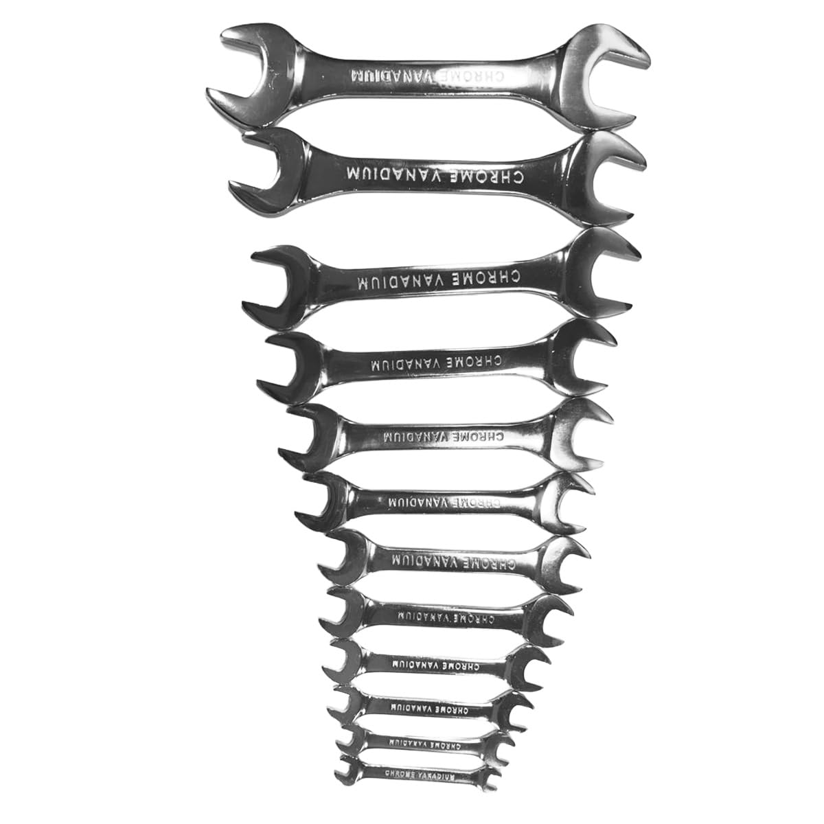 AGRICO TATA D.O.E. Spanner Set (12 Pcs) | Open Jaw Spanner Set/Wrench Set/Tool Kit Multipurpose Home Use and Professional Spanners Corrosion Resistant Chrome Plating DOE Jaw Spanners | Chrome Finish-image-22