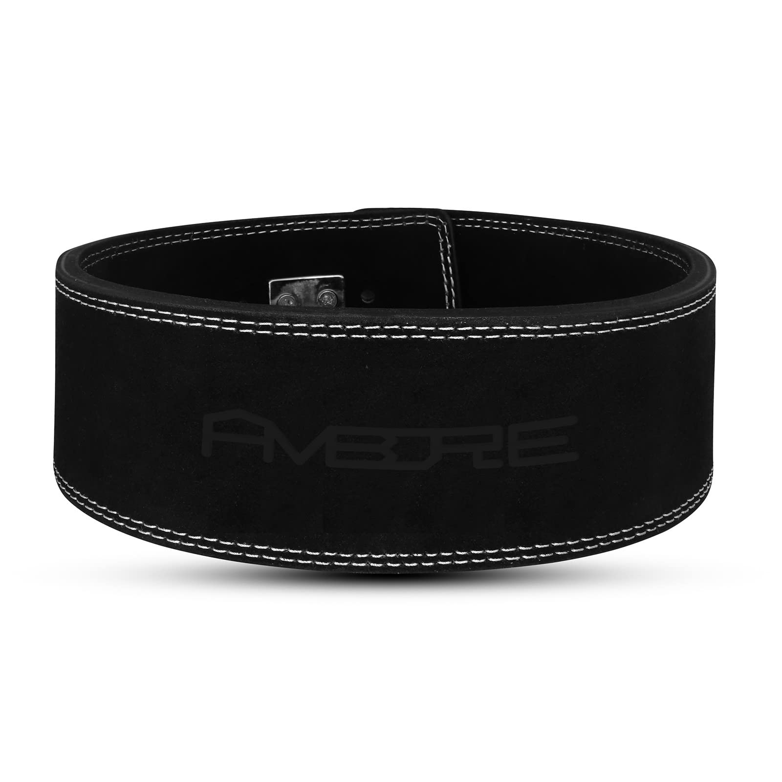 Ambore Weight Lifting Power Leather Lever Belt Gym Training Bodybuilding Belt with Buckle (XL)