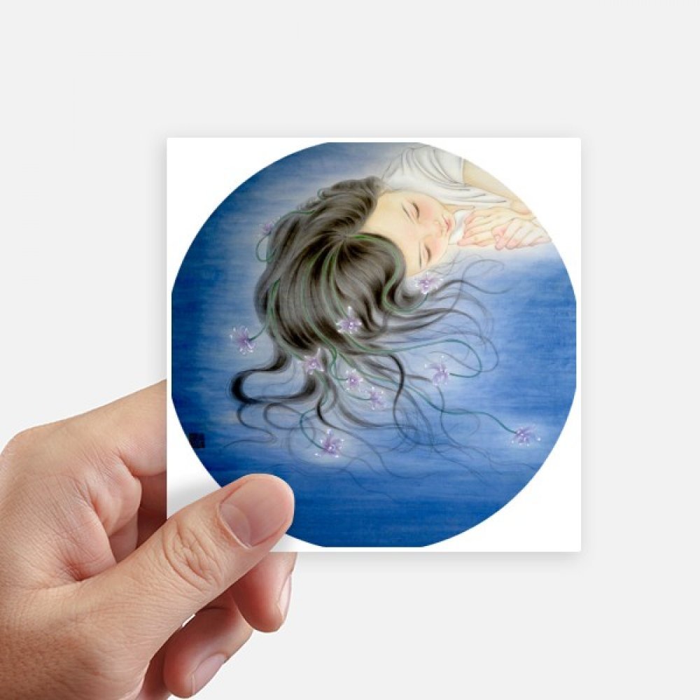 Autocollant aquarelle orchidée 10cm sticker ordinateur portable et décalcomanie mur