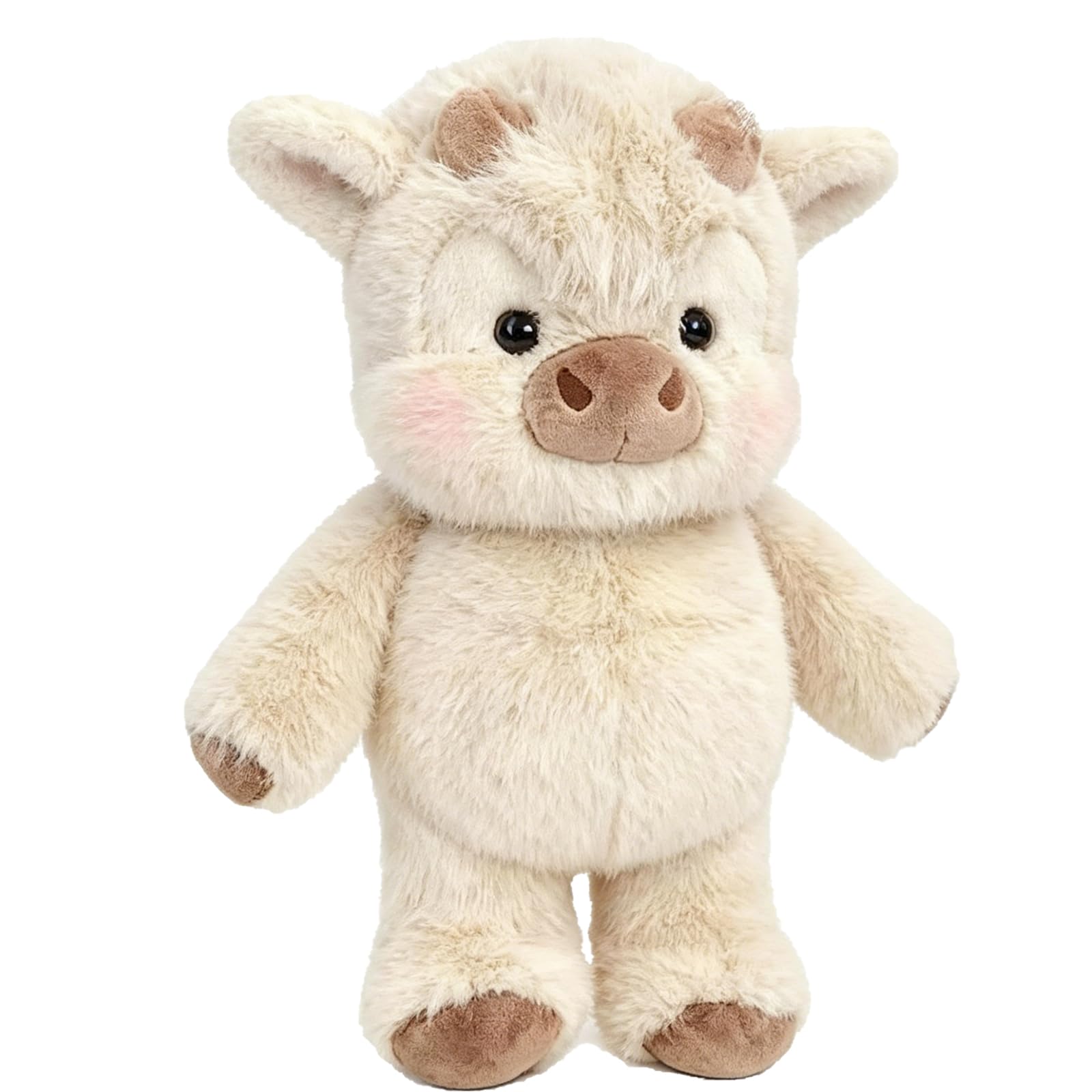DXPETA Running Cow Plush, Highland Cow Soft Toy, Easter Highland Cow Plushie, Cow Toys for Home Decor, 35 x 15 x 40 cm ﻿