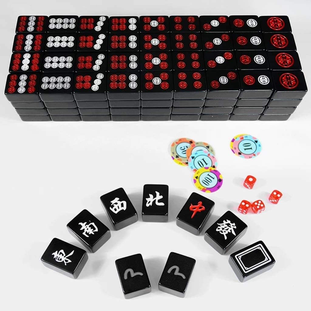 Mah Jong Chinese Mahjong Game Tile Games Board Game Set Chinese Traditional  Mahjong Games Japanese God of Fortune Entertainment Best Gift for Chinese  Culture Lover Melamine : Amazon.ca: Toys & Games