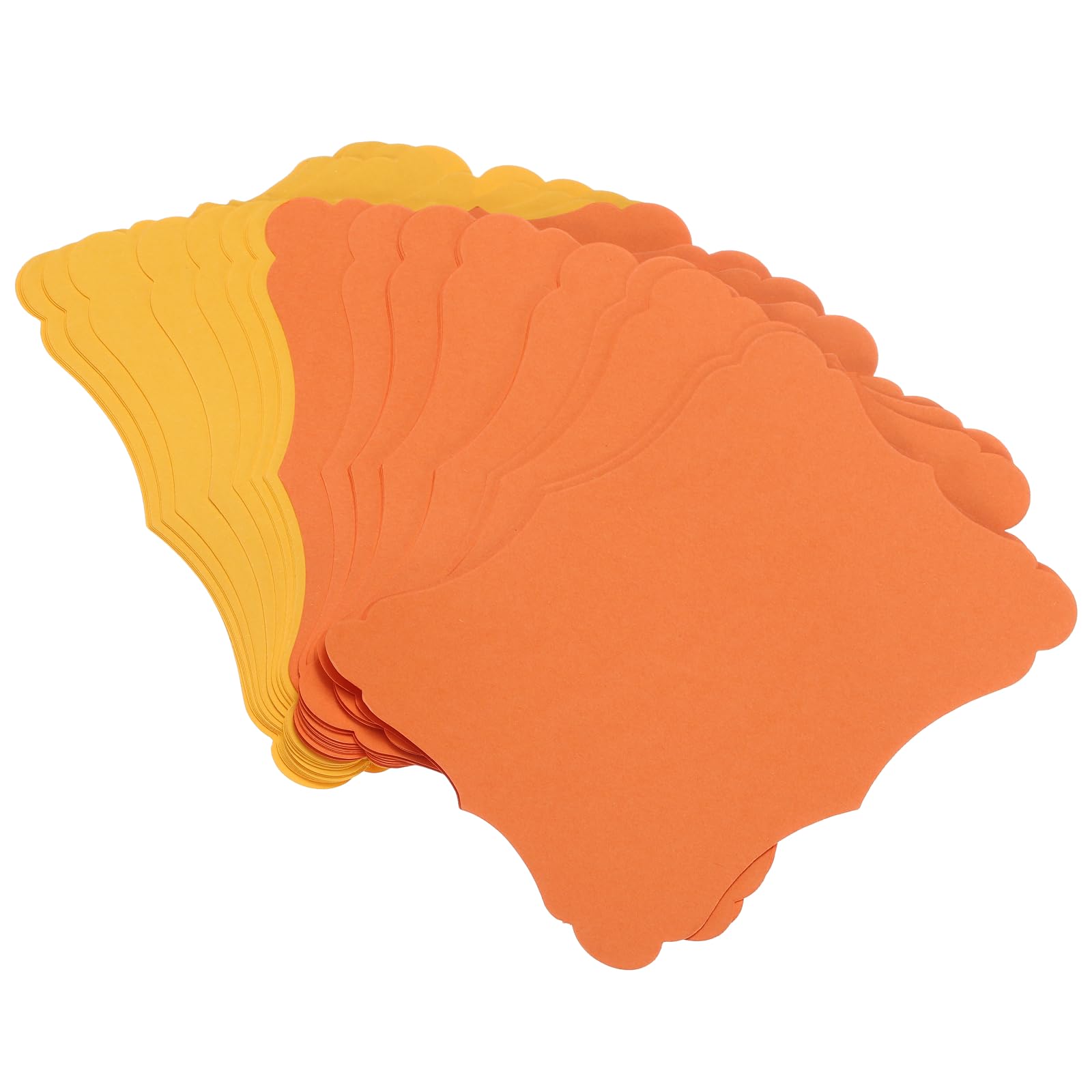 sourcing map 60Pcs Blank Kraft Cards Cardstock, 15x10cm Thick Orange Golden