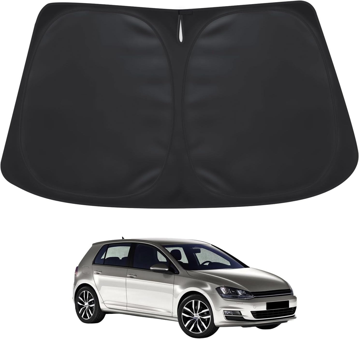 Car Front Windshield Sun Shade for VW Golf 7 2013-2021 Foldable Magnetic Sun Protection Window Darkening UV Protection Breathable Heat Protection
