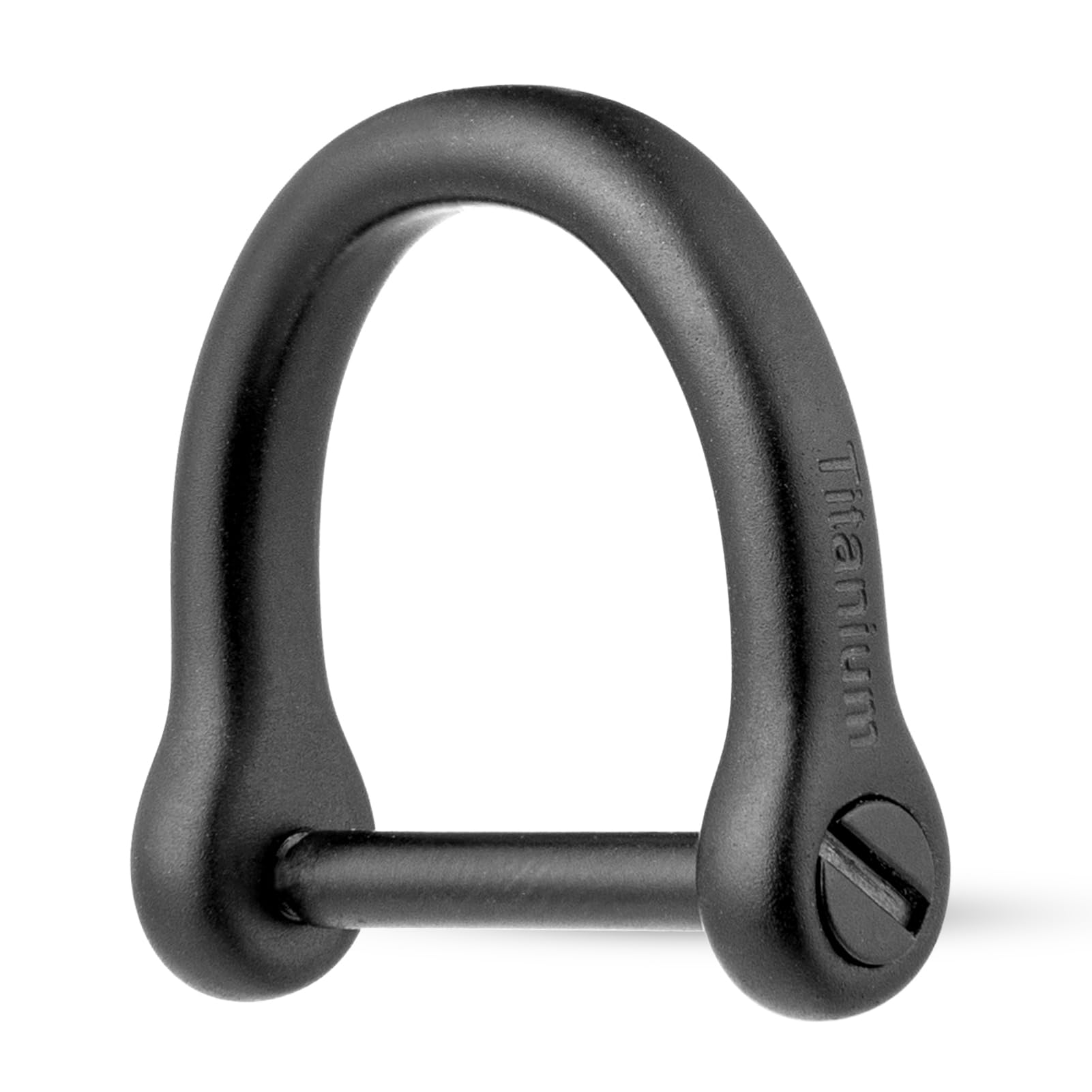 FEGVE Key Rings with Screw Shackle - Heavy Duty Strong Titanium D Rings Car Fob Key Chain Holder - 2/3 Inch/16mm （Black）