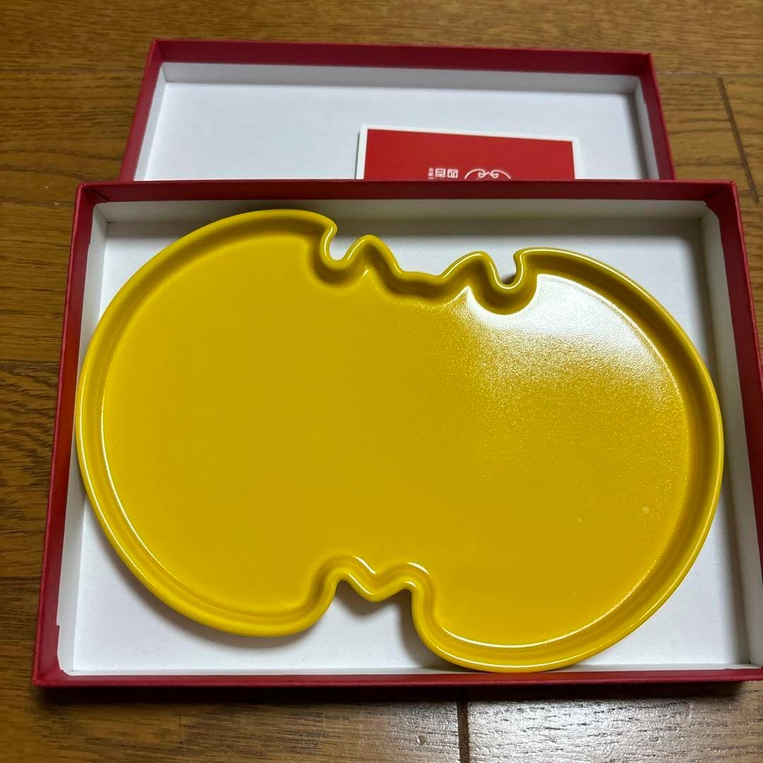 Hobby goods 福砂屋カステラ 400周年記念 波佐見焼 蝙蝠型 紅白皿 2枚