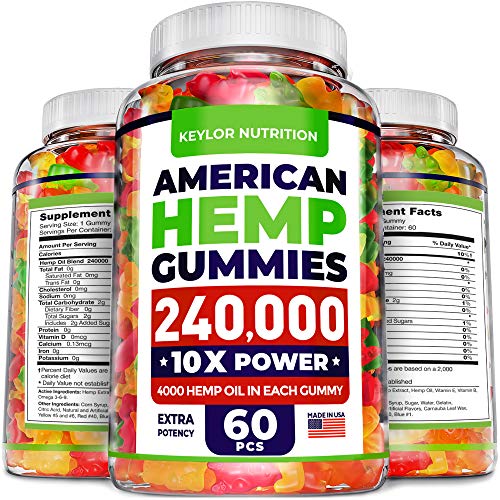 KEYLOR NUTRITION Premium Hemp Gummies 400,000 – All Natural Ingredients - Relief