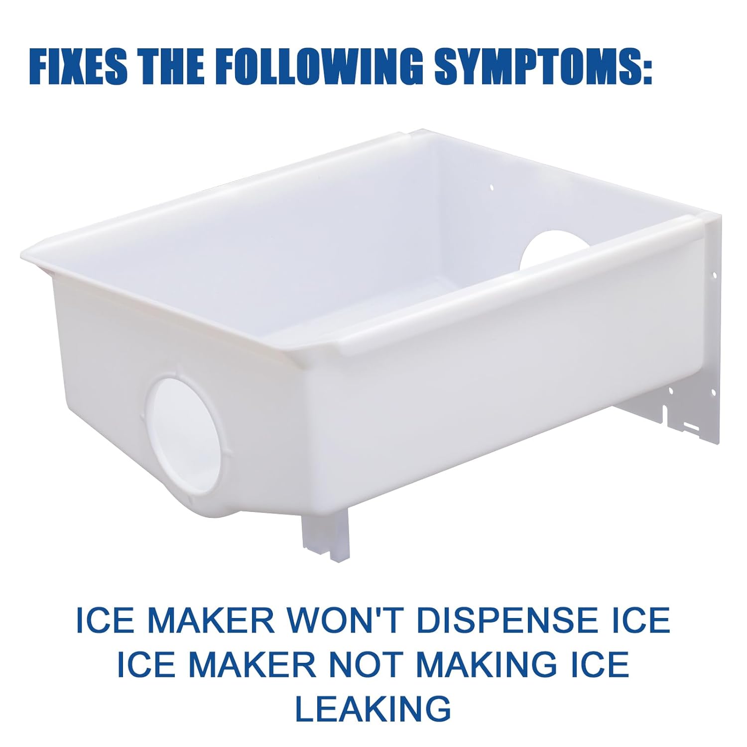 W10670845 AP6023698 Ice Maker Replacement Parts Refrigerator Ice Bucket Compatible with Whirlpool, Kenmore, kitchenaid, Amana Refrigerator Ice Bucket Fits 2196091, 1115342, 1115372, 2152701, etc.