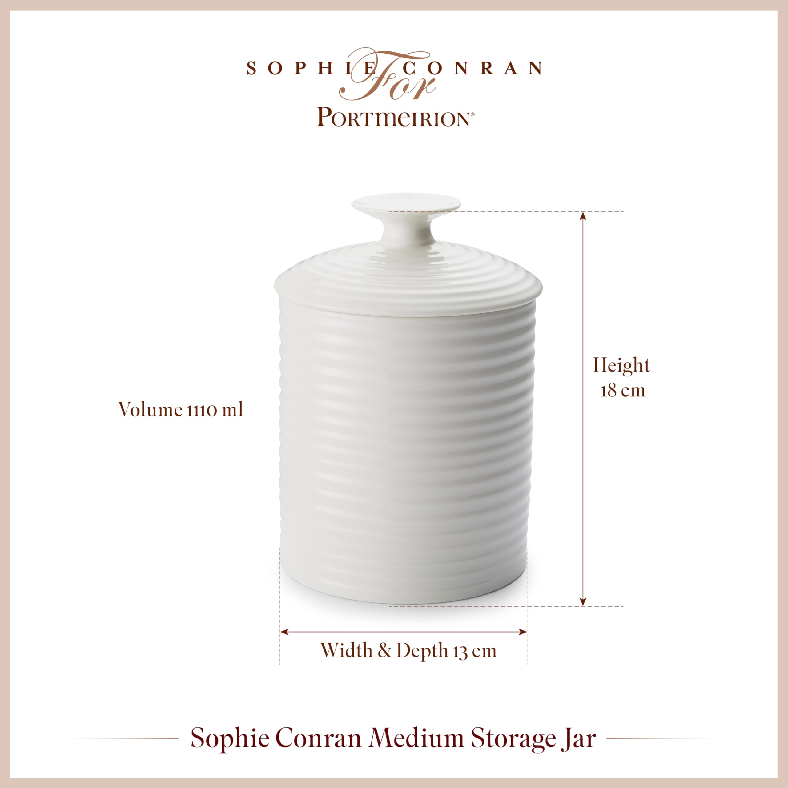Amazon.com: Portmeirion Sophie Conran White Cannister with Lid