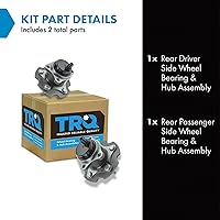 Vista 950 de TRQ Juego de 2 rodamientos de rueda trasera y conjunto de cubo con sensor ABS compatible con Ford Transit Connect 2014-2018