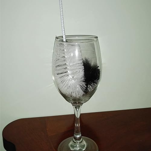 Miniatura 7 de Coralpearl Juego de cepillos de limpieza de botellas de utilidad, mango largo, delgado, pequeño, grande, limpiador, flexible, para cuello estrecho,