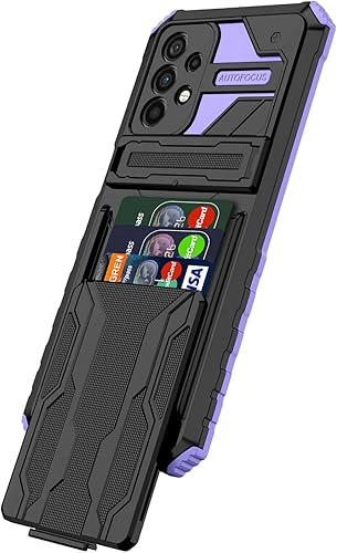 Funda tipo cartera para Samsung Galaxy A13 4G5G con soporte para tarjeta de crédito, soporte de soporte, delgada, resistente a prueba de golpes,