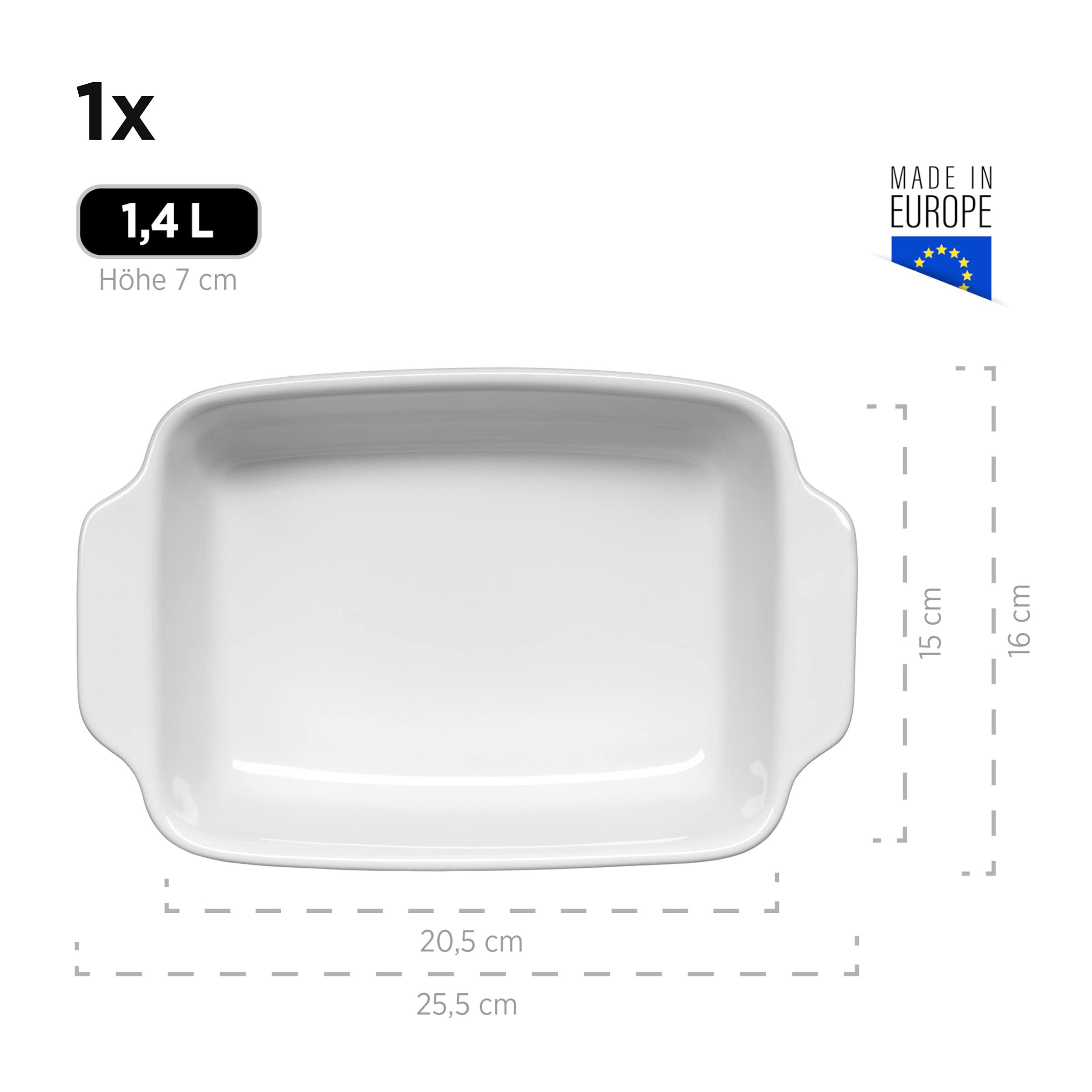 Domestic by Mäser Série Kitchen Time, Plat à gratin (28 x 19 cm/36,5 x 23,5 cm), Ovale, dans la Lot de 2, Couleur, Céramique, Bleu, 40 x 30 x 20 CM, de 2 unités