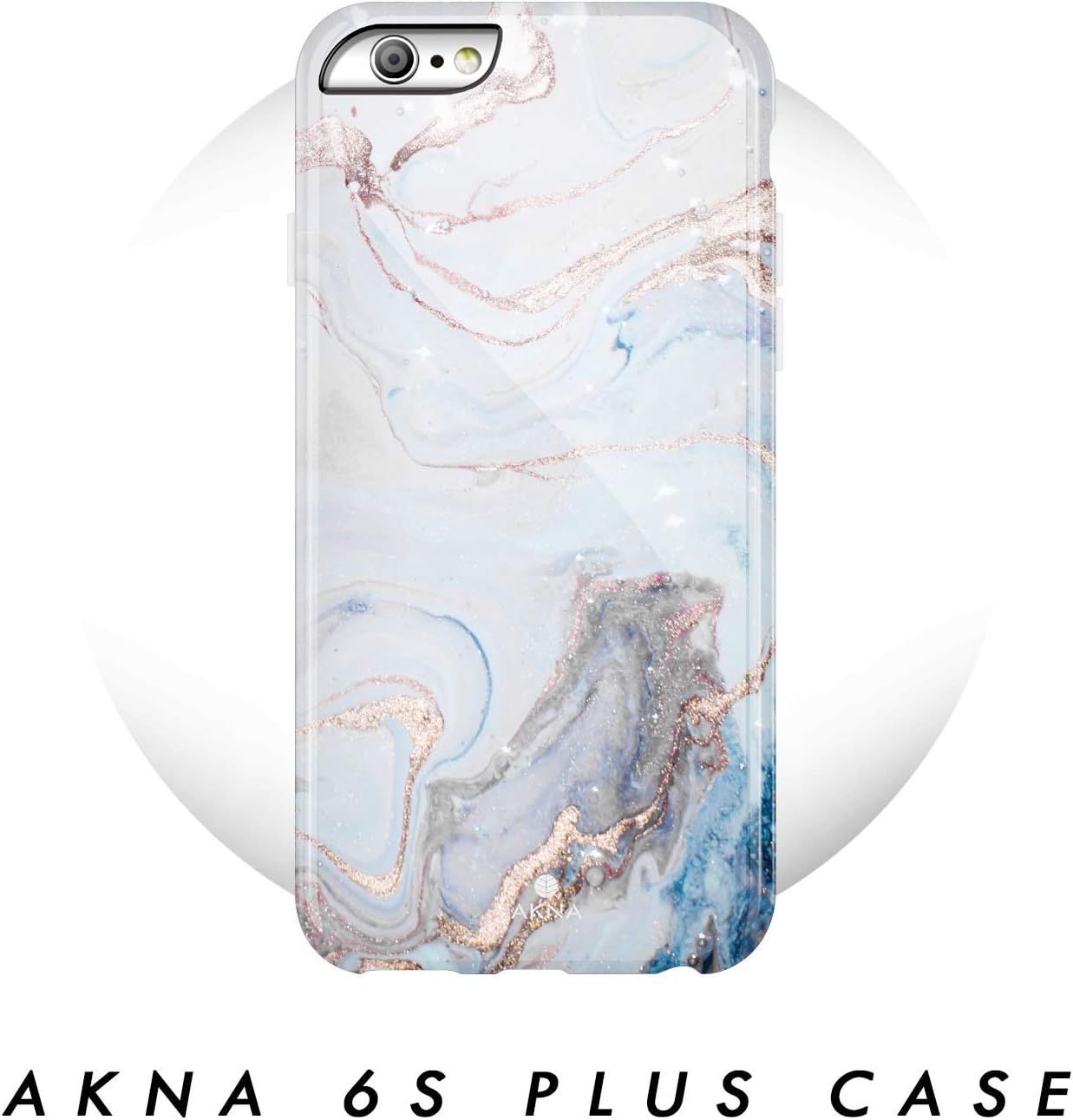 iPhone 6 Plus / 6s Plus case Marble, Akna Collection Flexible Silicon Cover for Both iPhone 6 Plus & iPhone 6s Plus [Ripples of Golden](1055-U.S)