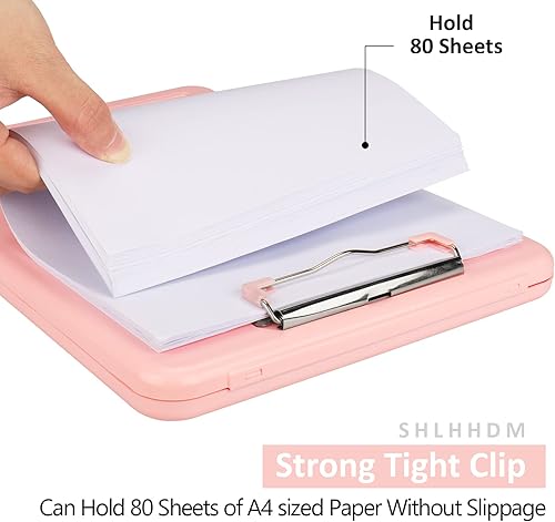 Miniatura 3 de Portapapeles con almacenamiento, portapapeles de almacenamiento con clip, portapapeles plegables para enfermeras, para tableros de clip de papel de