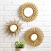 3-Piece Sunburst Wall Mirror Set, Multiple Finishes, Gold