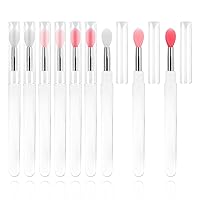 Vista 1 de Cepillo de labios de silicona, varita para brillo de labios, aplicador de lápiz labial con tapa para máscara de labios, crema de labios