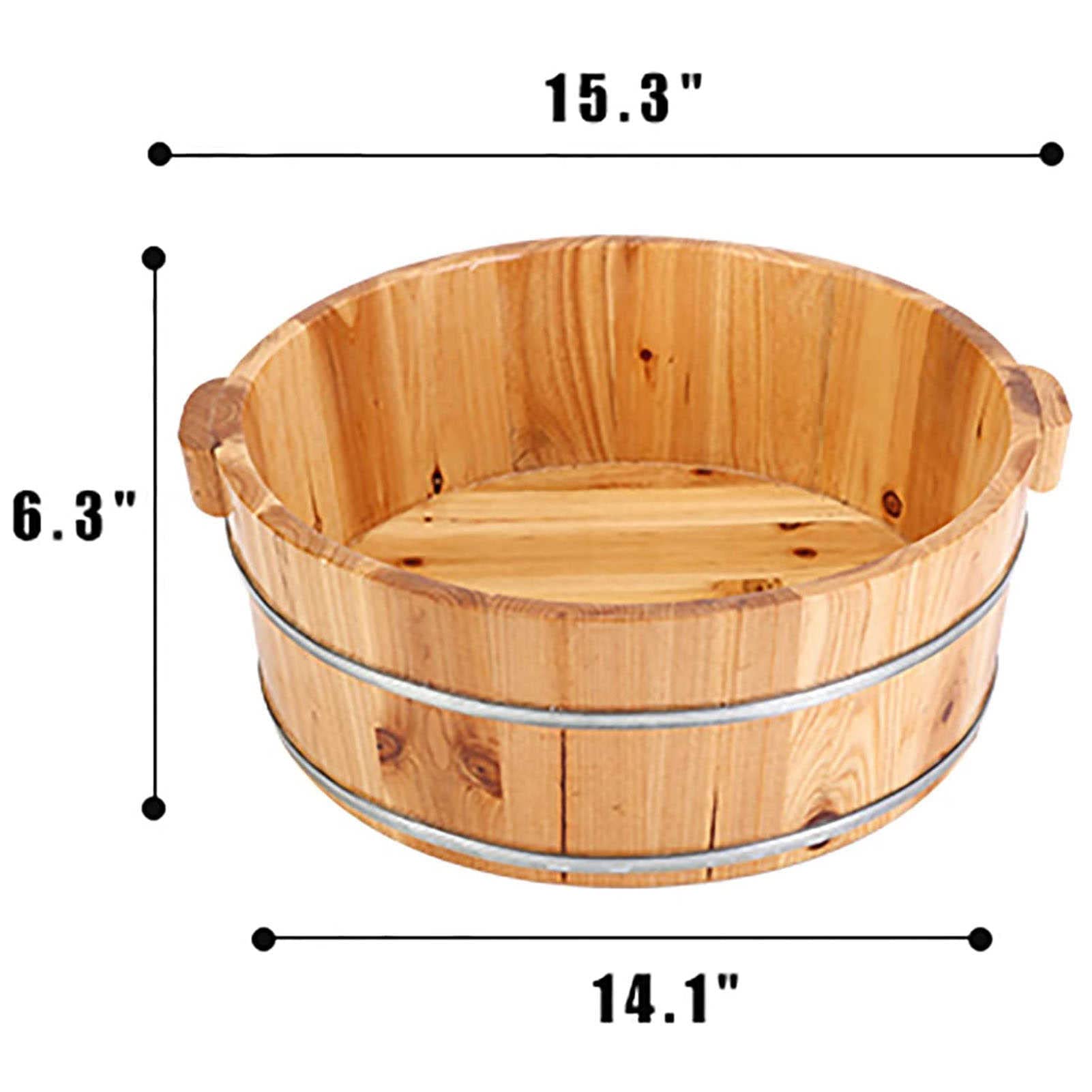 Foot Bowl for Soaking Feet, Foot Bath Basin, Foot Baths & Spas, Wooden Foot Bath Bucket, Wooden Foot Bath, Household Foot Bath Barrelfoot Care Fatigue Relieving Friendship and Virt