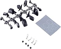 Vista 1 de LICHIFIT Kit de espejo retrovisor universal de alta simulación DIY para 1/10 RC Car Upgrade Parts