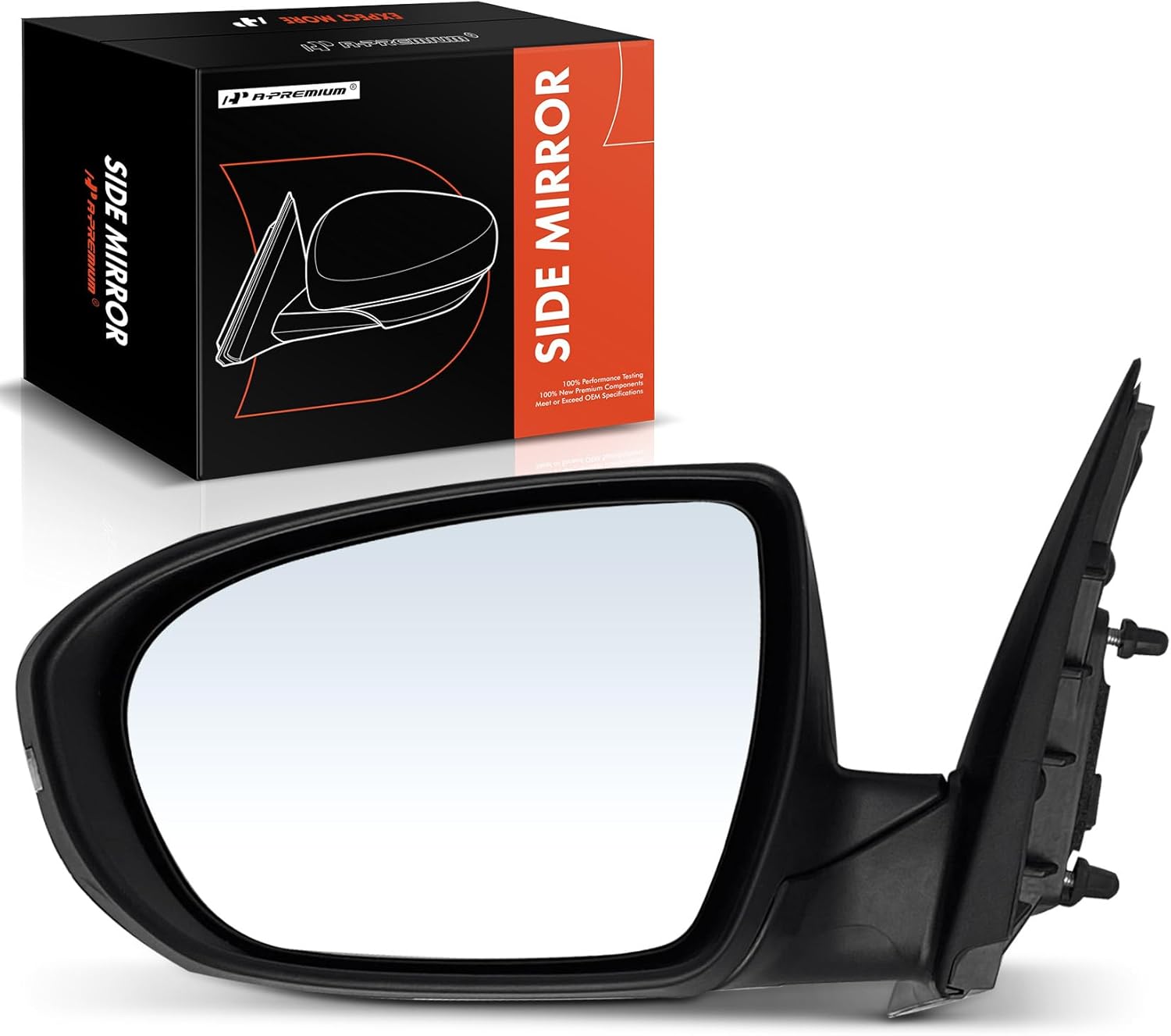 A-Premium Driver Side Power Door Mirror - Compatible with Kia Optima 2012-2013 - Heated Power Folding Black Outside Rear View Mirror w/Turn Signal - Replace# 876104C020