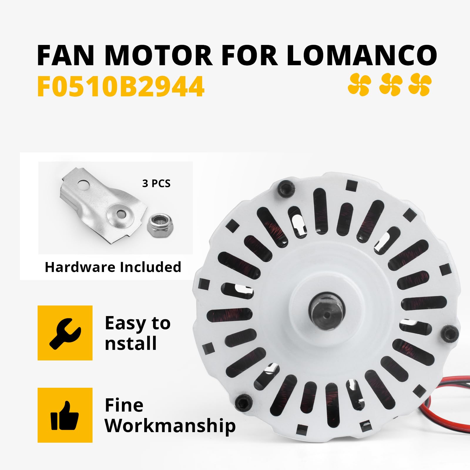 Replacement Attic Fan Motor F0510B2944 / F0510B2497 For Lomanco Lomancool Power Vent
