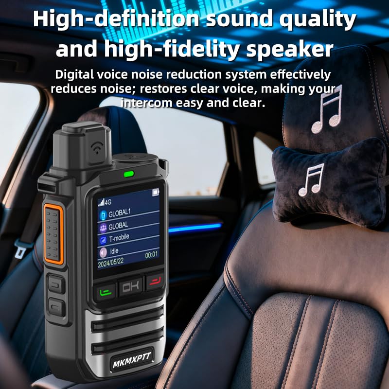 4G/5G LTE Walkie-Talkie Sprachverschlüsselung 6000mAh Akku unbegrenzte Reichweite Typ C Ladefallbeständig Global SIM kompatibel 【SIM-Karte lebenslang kostenlos】
