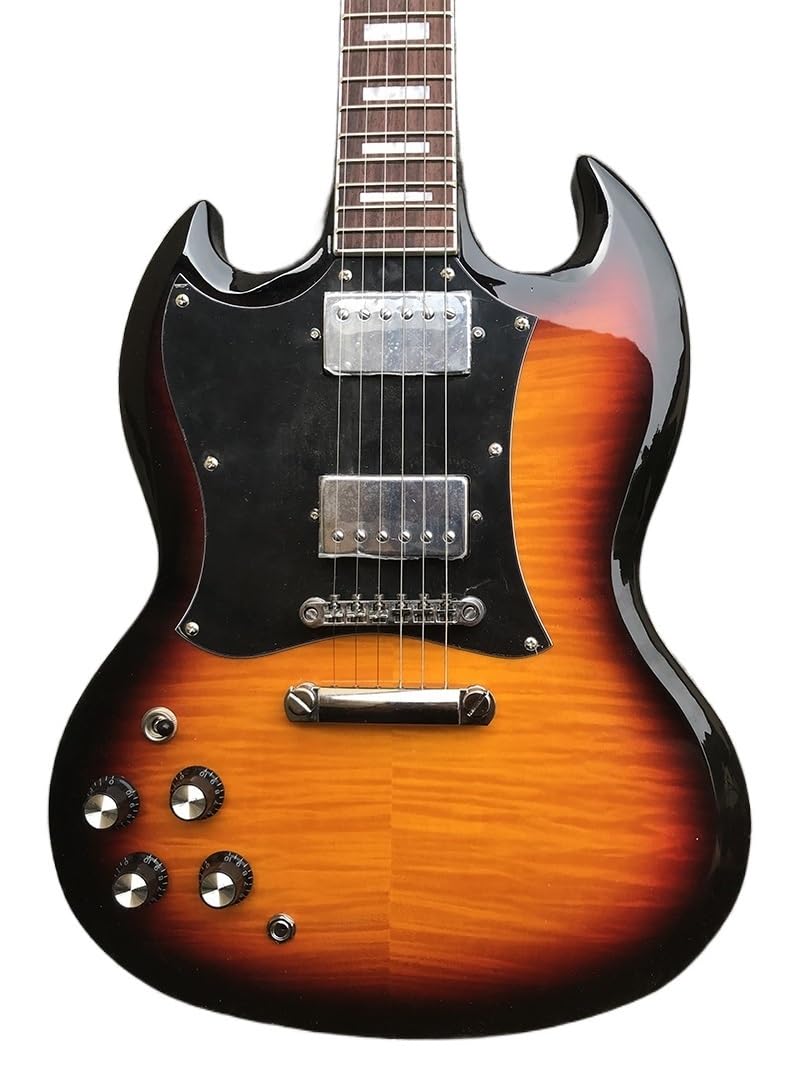Chitarra elettrica personalizzata for mancini, chitarra con top in acero fiammato, corpo in mogano, tastiera in palissandro